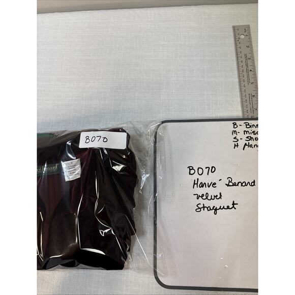 Harve’ Benard Velvet Deep Burgundy Stretch Button Up Long Sleeve Holiday Glam M - Picture 15 of 15